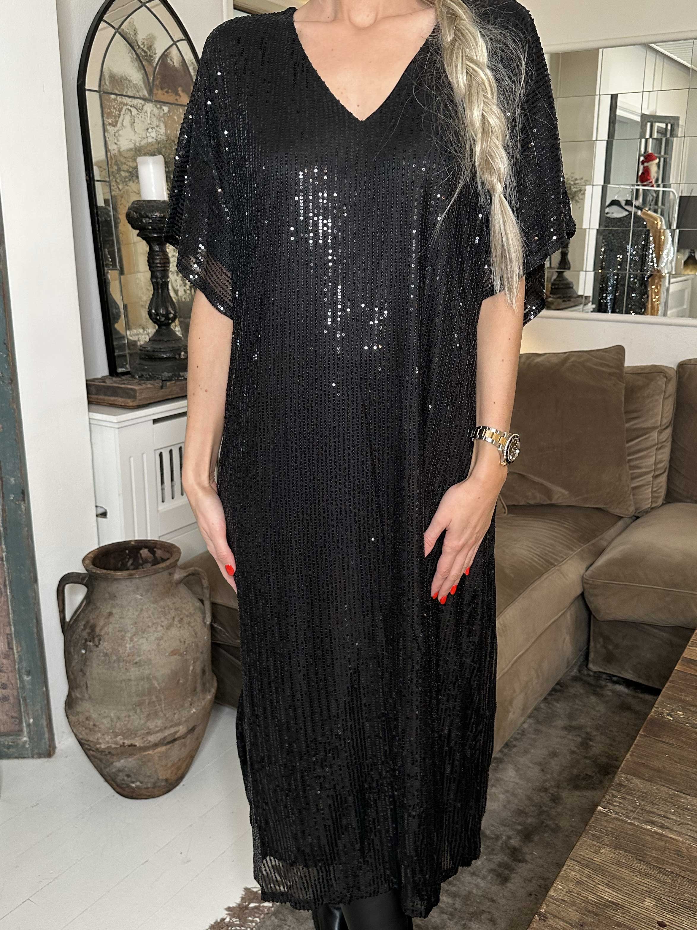 Azmina Long - Lång tunika med lös passform och paljetter